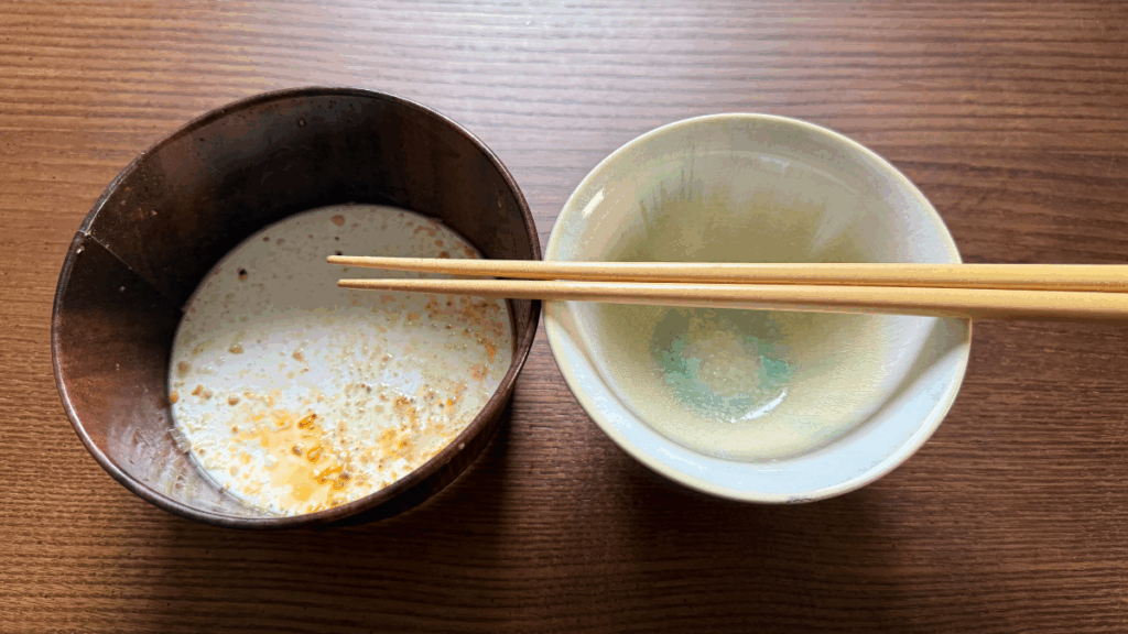 ご飯を入れて麻辣担完食